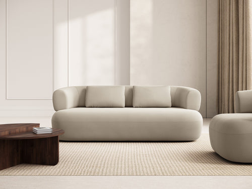 Micadoni Bank Jenny 2-zits, flueel beige - 90x178x73cm