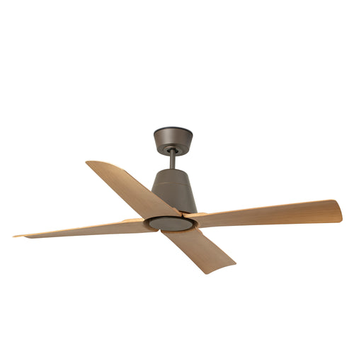 Faro TYPHOON Middenbruin, hout IP44 DC-plafondventilator, 6 snelheden