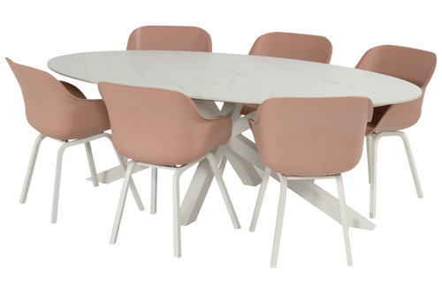 Hartman Tuintafel Xander - Wit Keramiek - 220x120x75cm - vtwonen shop