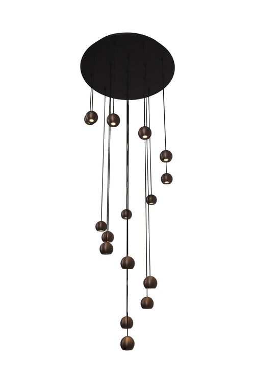 Lucide hanglamp MONTANA - Geïntegreerde LED - Koffie - vtwonen shop