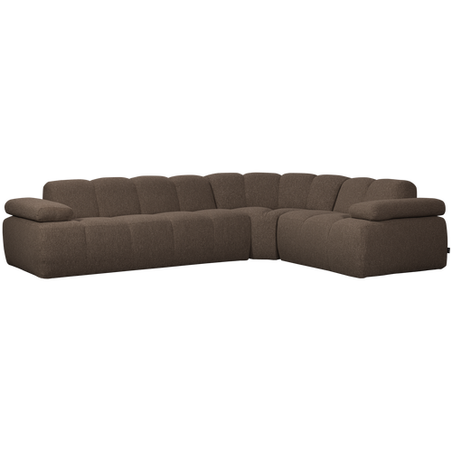 WOOOD hoekbank rechts Mojo - Bouclé - Bruin Melange - 74x310x230