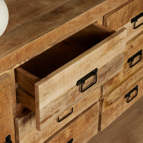 StarFurn Dressoir Boaz - Naturel Hout - 200x40x80cm - vtwonen shop