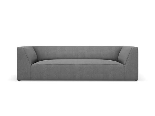 Micadoni Bank Ruby 3-zits, structurele stof, grijs - 93x232x69cm