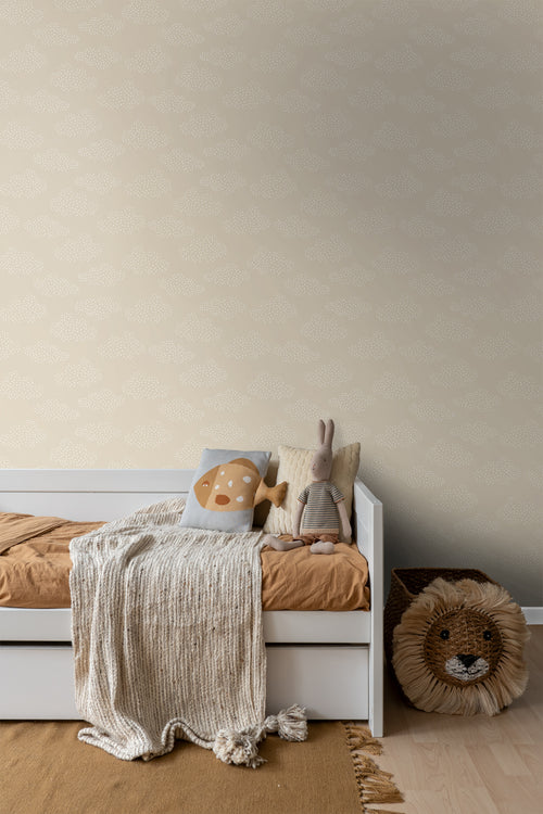 ESTAhome behang wolkjes beige - 53 cm x 10.05 m - 139515