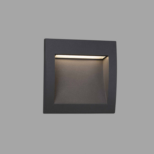 Faro Sedna-3 - LED Outdoor Inbouw Wandlamp Donkergrijs IP65