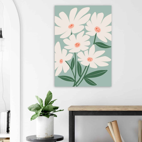 Artfulprints Poster Boho – Joyful petals   - 50x70 cm - Wit