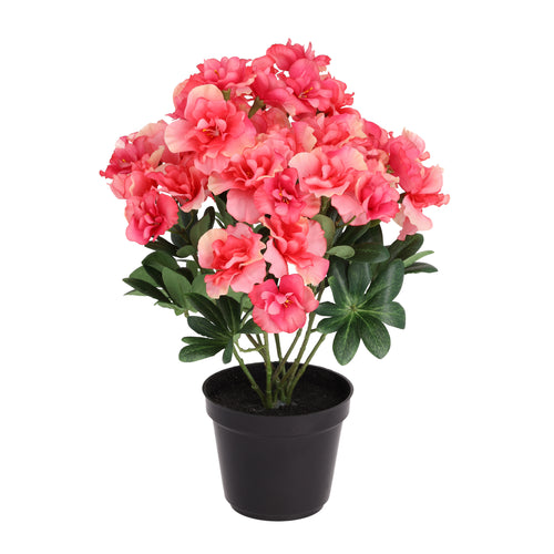 Maxifleur Azalea kunstplant 35cm roze in kweekpot