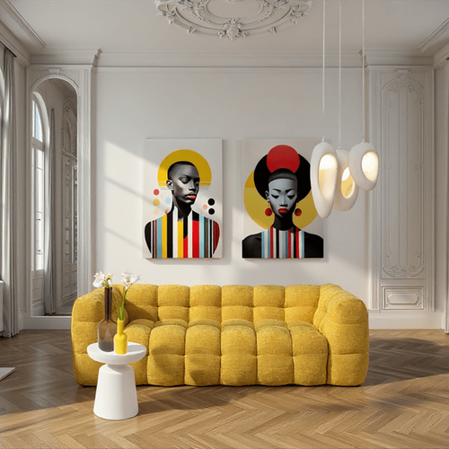 Kare Design Wandfoto retro vrouw rood 80x120cm