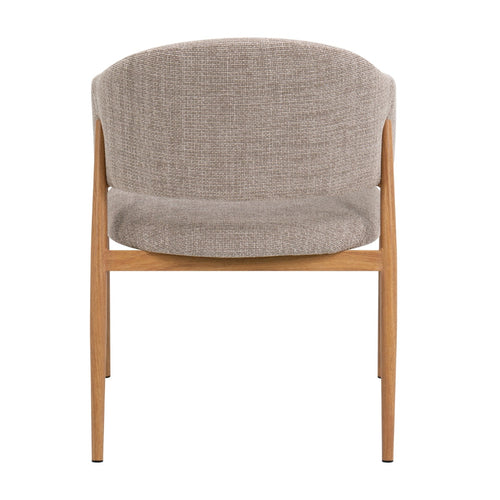 DÉJA Living Eetkamerstoel Dénia - Taupe/Naturel - Zithoogte 48cm - Set van 2 - vtwonen shop