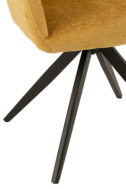 J-Line stoel Louna - ijzer/acryl - oker