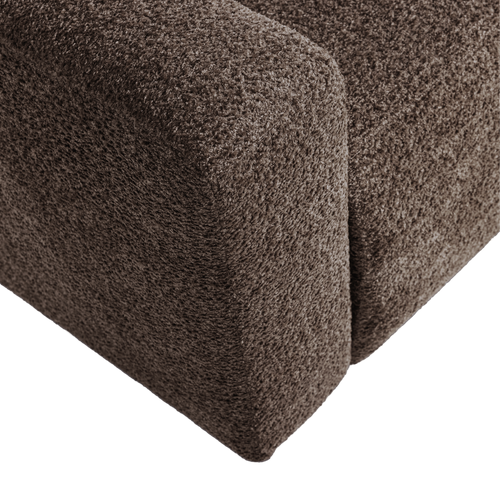 WOOOD 1-zits bank arm links Mojo Base - Wollig - Bruin - 74x105x97