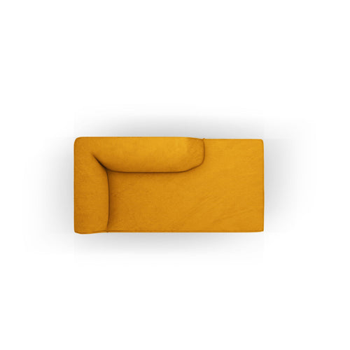 Cosmopolitan Design - Ligstoel rechts Siena ribfluwelen geel - 181x93x69cm