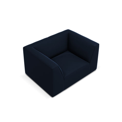 Cosmopolitan Design - Fauteuil Siena flueel koningsblauw - 92x120x69cm