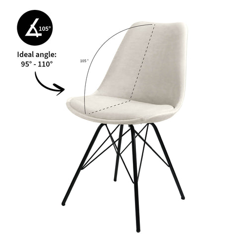 Kick kuipstoel Velvet - Ivoor