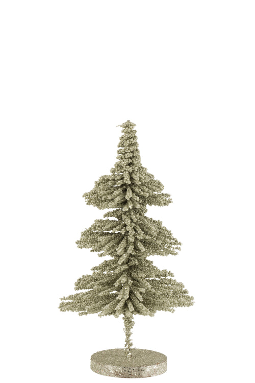 J-Line decoratie Kerstboom Bolletjes Glitter - kunststof - lichtgroen - small - vtwonen shop