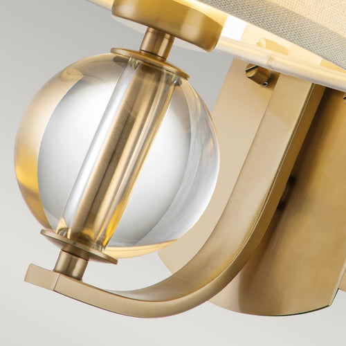 Elstead Gotham Gotham wandlamp met kap van geborsteld messing