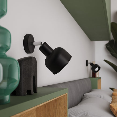 Sollux Lighting Wandlamp ELBA zwart - 19x11x17cm
