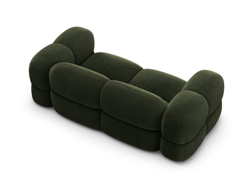 Cosmopolitan Design Bank Loretto 3-zits, flueel groente - 100x210x68cm
