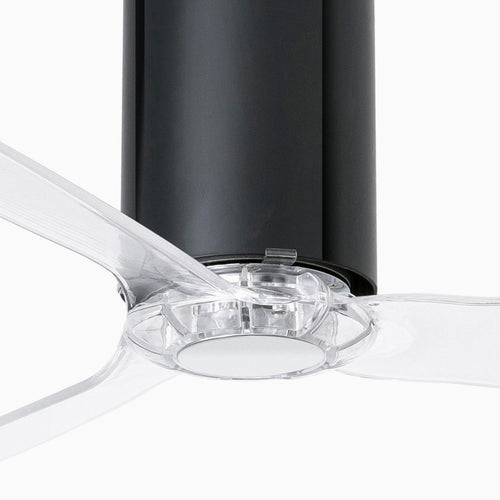 Faro Mini - Middelgrote plafondventilator met / zonder licht helder, zwart glanzend