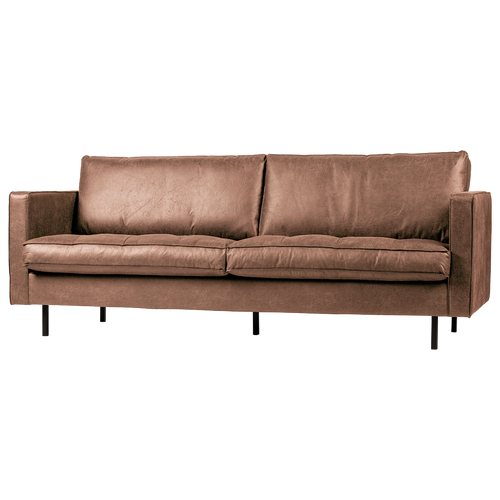 WOOOD classic 2,5-zits bank Rodeo - Recycle Leer - Cognac-83x230x88