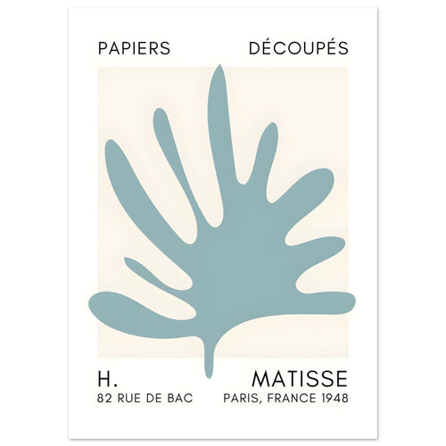 Artfulprints  Matisse – Coral drift turquoise   poster 50x70 cm - vtwonen shop