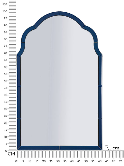 Mauro Ferretti wandspiegel - 62x1x100 cm - blauw