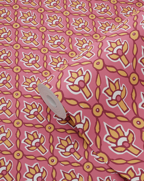 ESTAhome behang vintage bloemen roze - 50 x 900 cm - 131544 - vtwonen shop