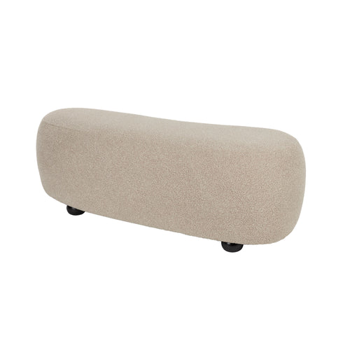Housecraft Living Noxx Hocker Teddy stof Beige - vtwonen shop