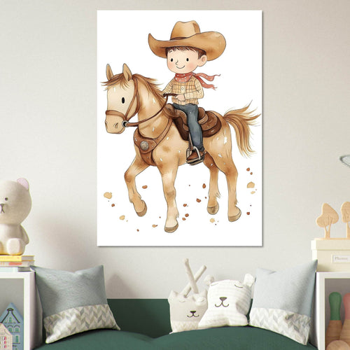 Artfulprints  Stoere cowboy   poster 50x70 cm - vtwonen shop