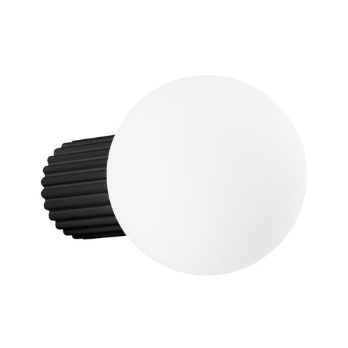 Sollux Lighting Wandlamp HALO zwart IP44 - 12x17x12cm