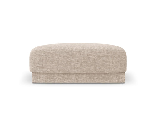 Micadoni Poef Miley structurele stof beige - 90x90x40cm