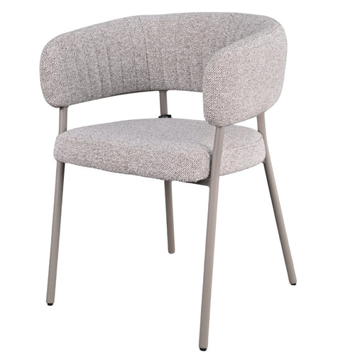 DÉJA Living Eetkamerstoel Malilla - Taupe Stof - Set van 2