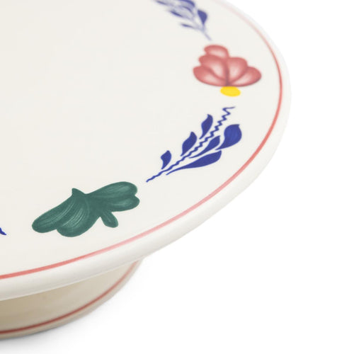 Royal Boch taartplateau op voet Boerenbont - ø23cm - keramiek