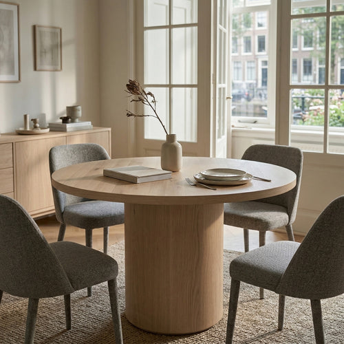 DÉJA Living Eettafel Carmona - Rond Naturel Hout - Ø120x76cm