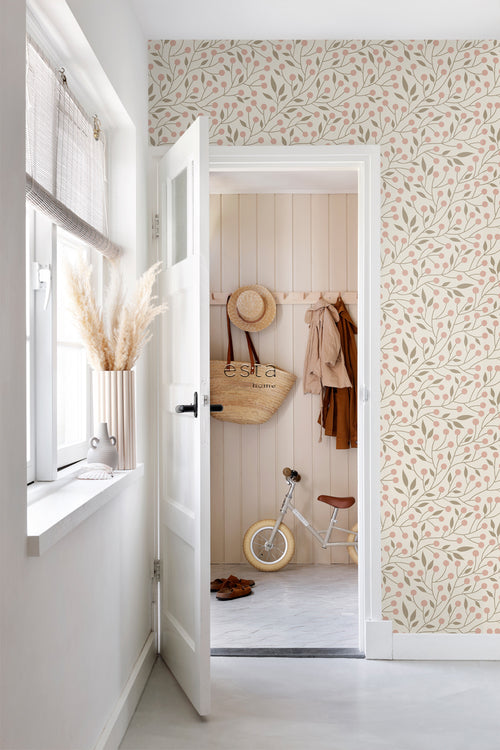 ESTAhome behang bloemmotief wit en roze - 53 cm x 10.05 m - 139589 - vtwonen shop