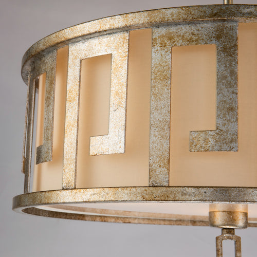 Elstead Lemuria - 3-lichts grote ronde plafondlamp met duo-montage, goud, E27