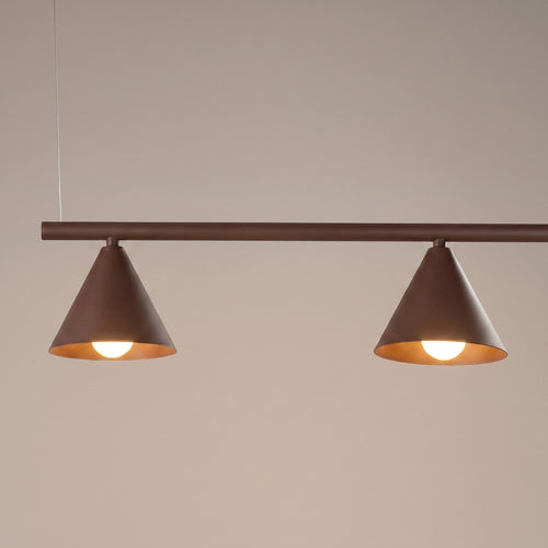 Sollux Lighting Kroonluchter NOX 4L bruin - 122x14x215cm