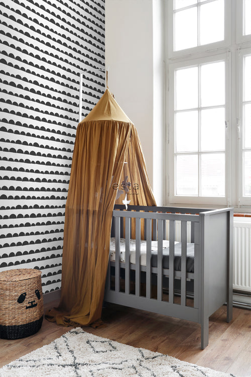 ESTAhome behang grafisch motief zwart wit - 53 cm x 10.05 m - 139268