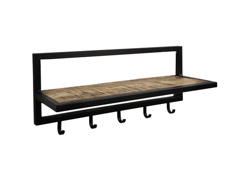 HSM Collection kapstok Acacia -  17  x 28   cm - hout zwart - vtwonen shop