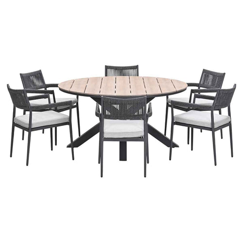 Garden Impressions tuinset Tineo - Tulli - donker grijs - Ø148x75 cm - 6-delig - vtwonen shop