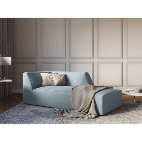 Cosmopolitan Design - Ligstoel rechts Siena ribfluwelen lichtblauw - 181x93x69cm