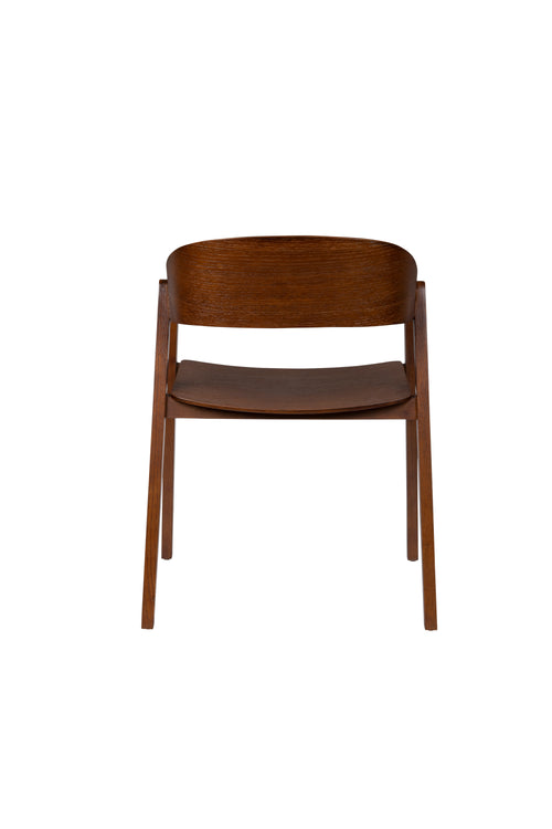 Dutchbone Westlake Eetkamerstoelen met armleuning Hout Walnoot - Set van 2 - vtwonen shop