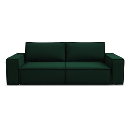 LaMiaSofa 3-zits slaapbank Livorno - velours - flessengroen - 255x105x85