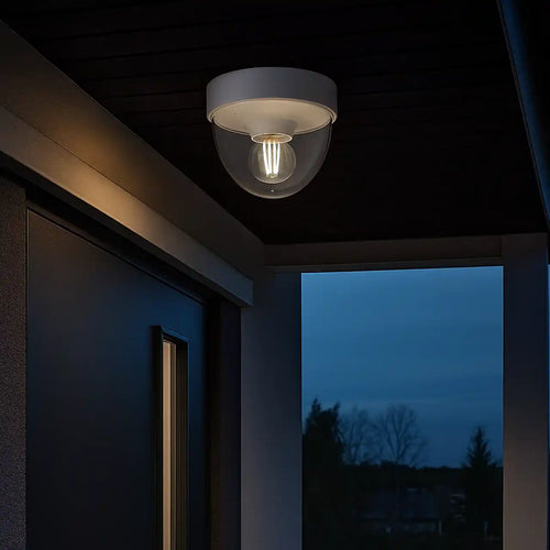 Nowodvorski buitenlamp Nook - 1 lichts - 18  x 15.5   cm - wit