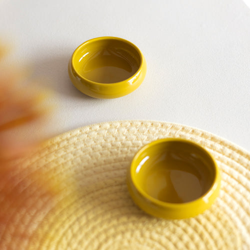 Ona - Kom 9,5xH3cm mustard yellow Billie - Set van 2