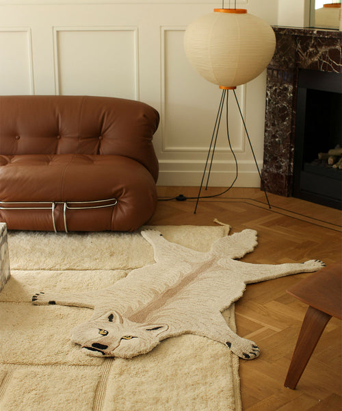 Doing Goods Woozy Wolf Vloerkleed - Groot 162 x 103 x 2cm - 100% wol - vtwonen shop