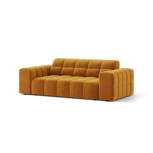 Cosmopolitan Design - Bank Chicago 2-zits, flueel geel - 102x178x78cm