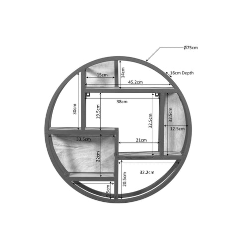 Starfurn wandrek Ron - bruin - 16x75x75cm