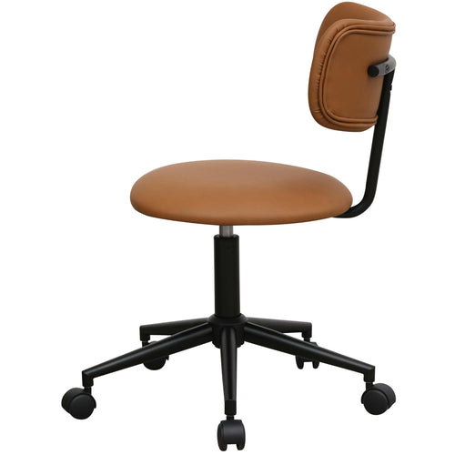 Furnhouse bureaustoel Roxy - Cognacbruin - Kunstleer - 57x56x74