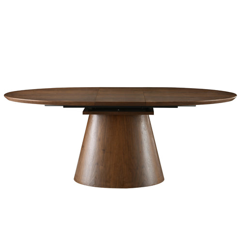 Giga Meubel Eettafel Sivan Walnoot – Ovaal – Uitschuifbaar – Fineer – 160-200 cm